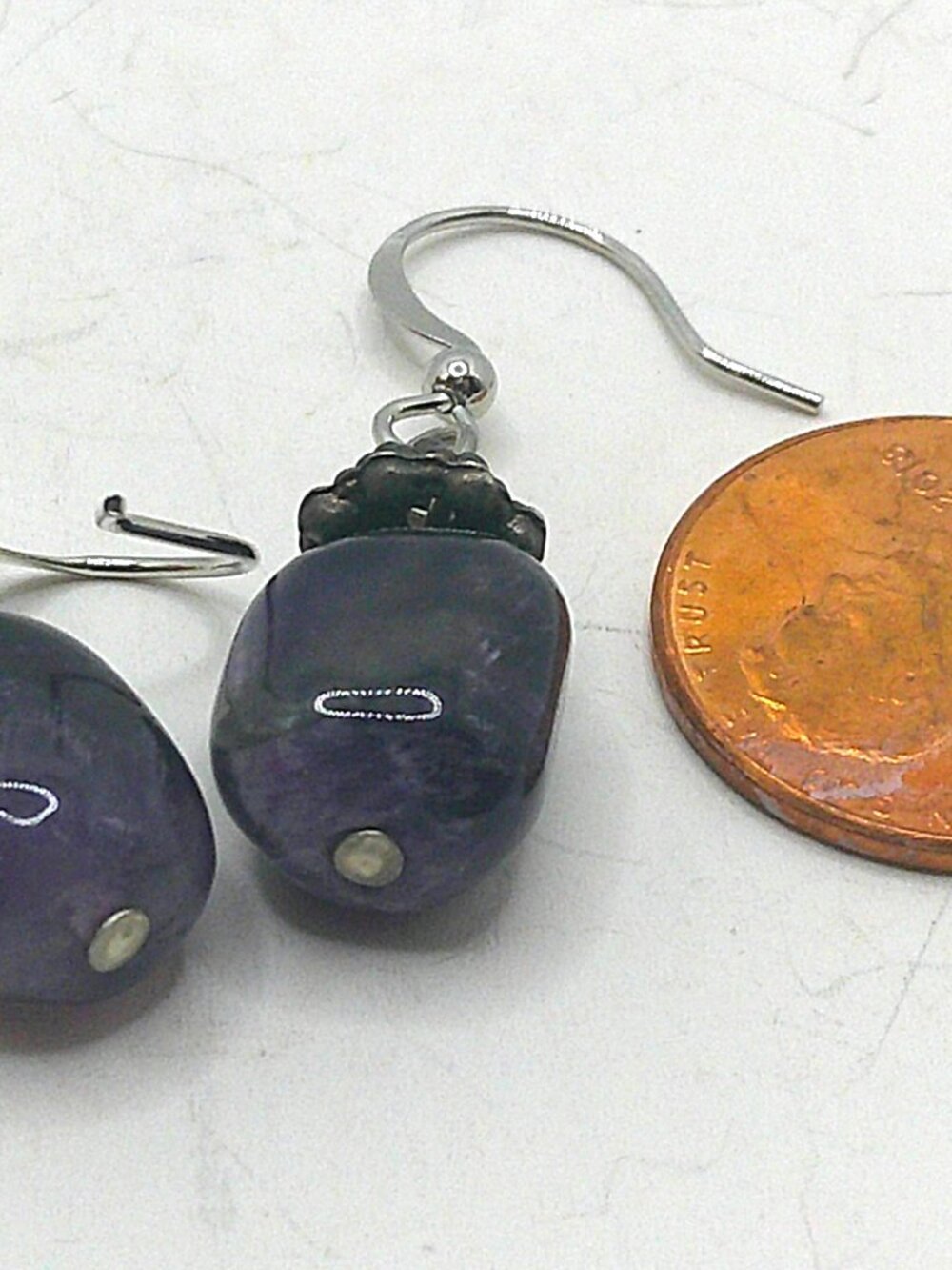 Purple Quartz Dangle Earrings